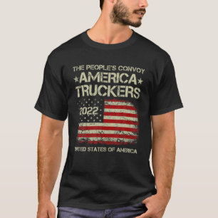 Camiseta O Comboio de Pessoas 2022 dos Caminhoneiros Americ
