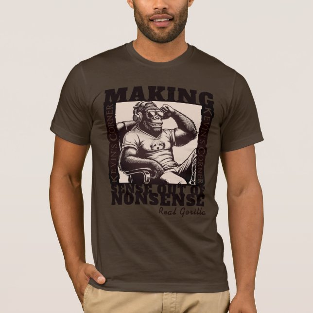 Camiseta O comentário político fundamental de Kevin Real Go (Frente)