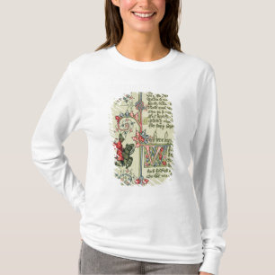 Camiseta O comerciante, detalhe do fac-símile de