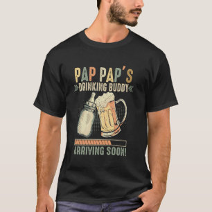 Camiseta O Companheiro de Bebida do Pap Pap Chegando Logo P