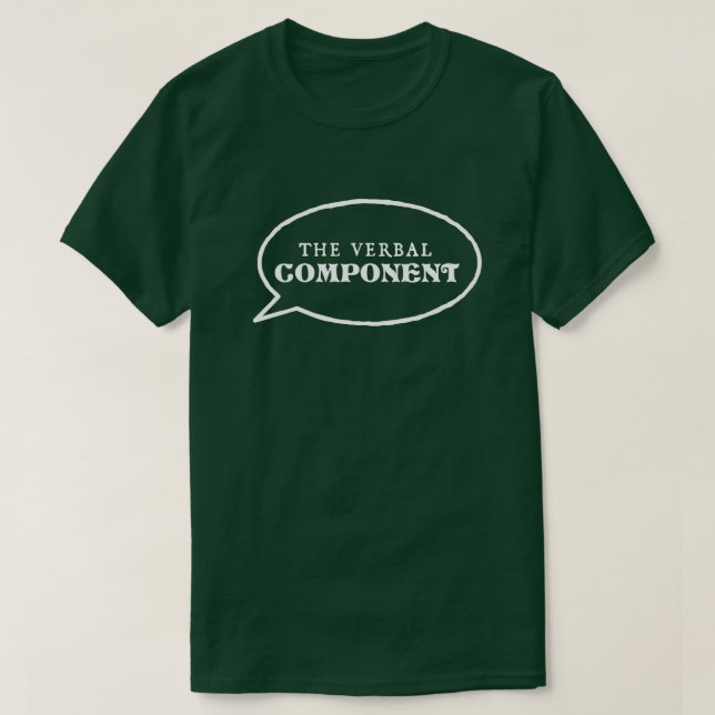 Camiseta O componente verbal T-Shirt - Verde (Frente do Design)