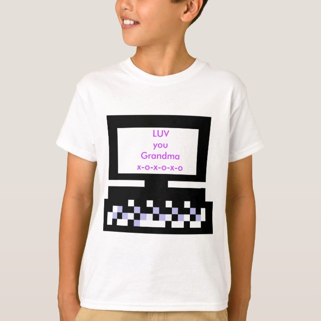 Camiseta O computador Bk LUV das imagens da série do (Frente)