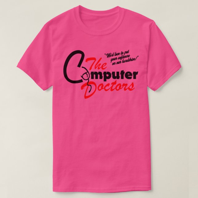 Camiseta O computador de doutores (Frente do Design)