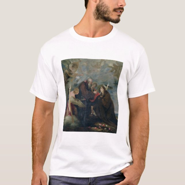 Camiseta O comunhão do rosa do St. de Viterbo (Virgin) (Frente)