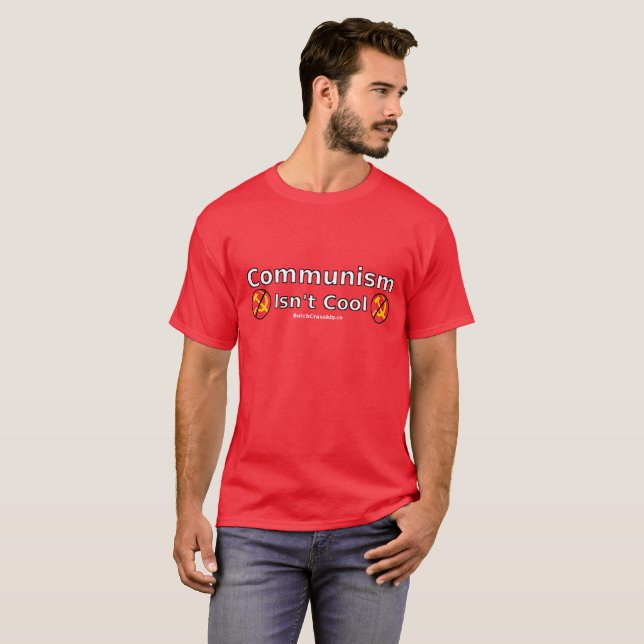 Camiseta O comunismo não é o t-shirt legal dos homens (Frente Completa)