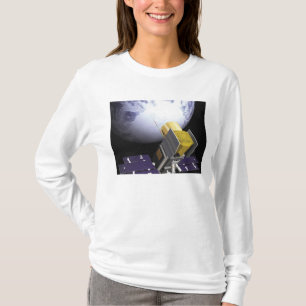 Camiseta O conceito do gelo, nuvem do artista