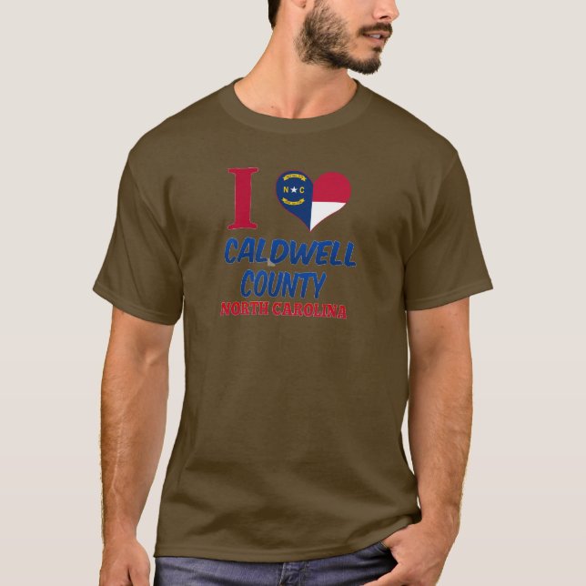 Camiseta O Condado de Caldwell, North Carolina (Frente)