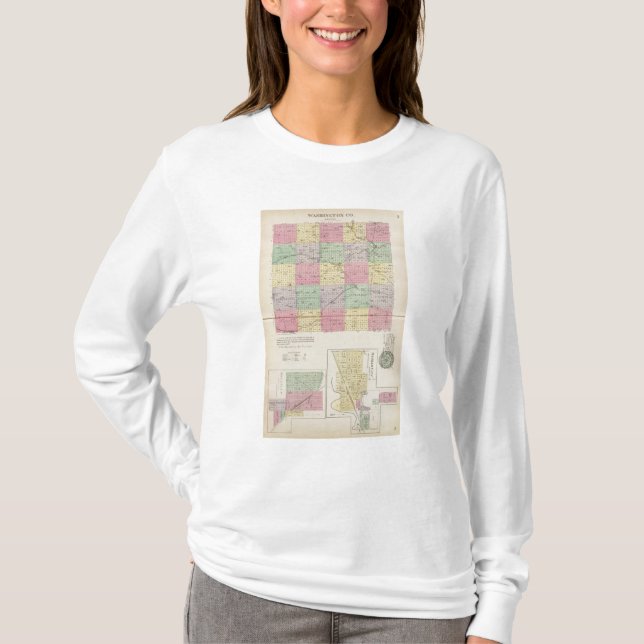 Camiseta O Condado de Washington, cidade de Haddam, (Frente)