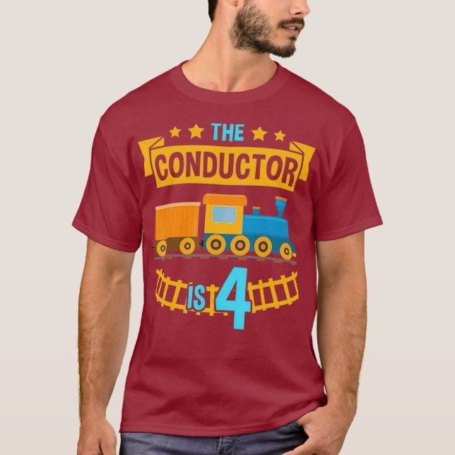 Camiseta O Condutor é o 4. º Caminho de Ferro de Comboio de (Frente)