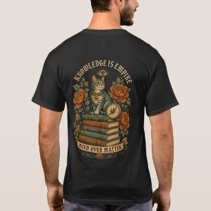 Camiseta O Conhecimento é Império - Estilo de tatuagem trad
