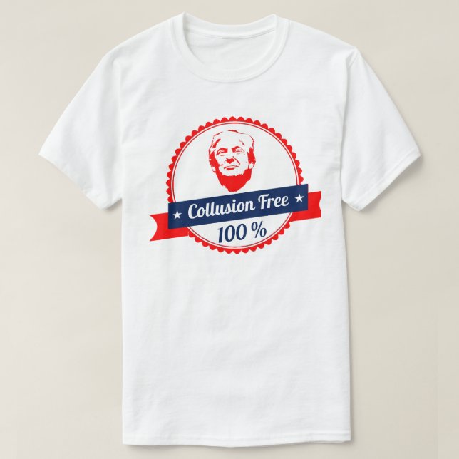 Camiseta O conluio livra Donald Trump (Frente do Design)