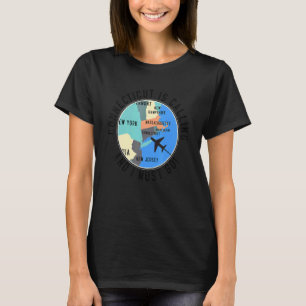 Camiseta O Connecticut Está A Ligar E Tenho De Ir Para O Co
