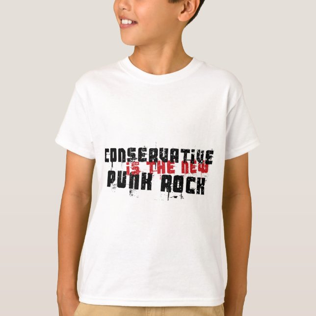 Camiseta O conservador é o punk rock novo (Frente)