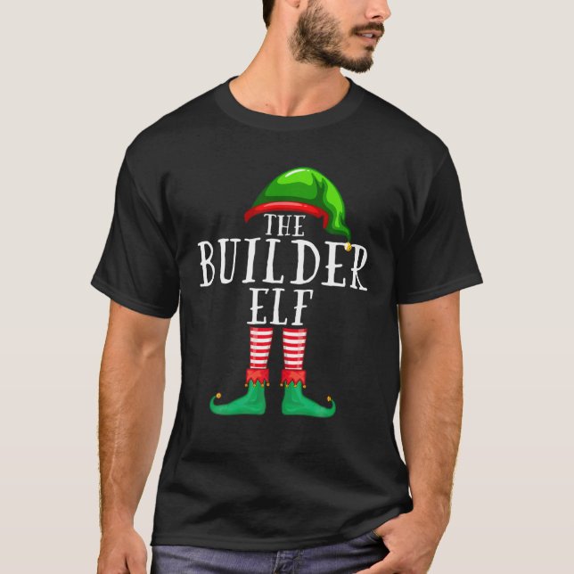 Camiseta O Construtor Elf Coching Family Christmas Engraçad (Frente)