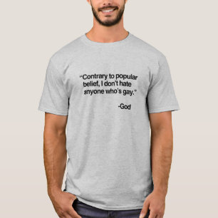 Camiseta O contrário à opinião popular, deus não deia o