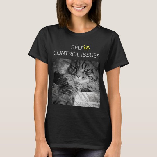 Camiseta O controle de auto de Selfie emite o gato