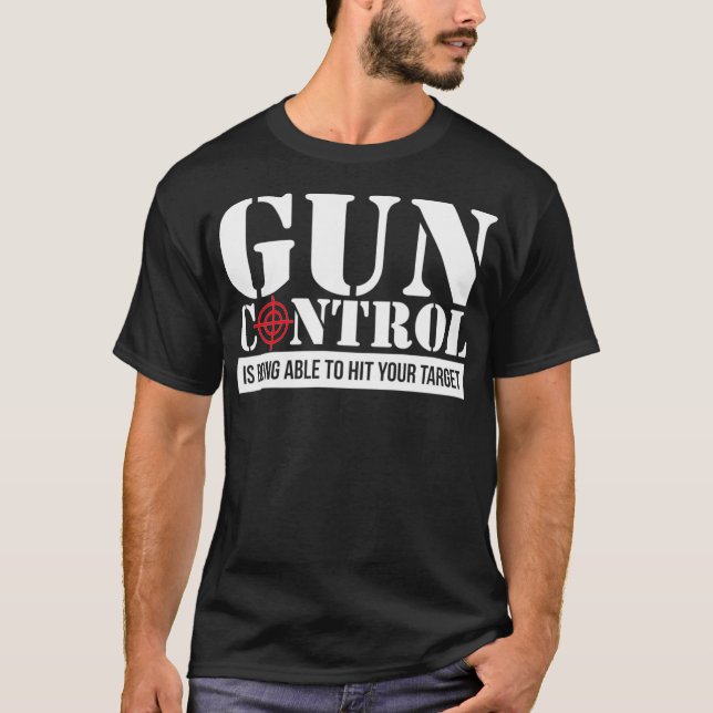 Camiseta O controlo de armas está a atingir o seu segundo T (Frente)