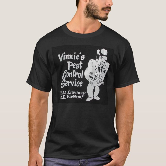 Camiseta O controlo de pragas de Vinnie (Frente)