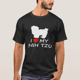 Camiseta O Coração Adora O Meu Cachorro Shu Cute Lover