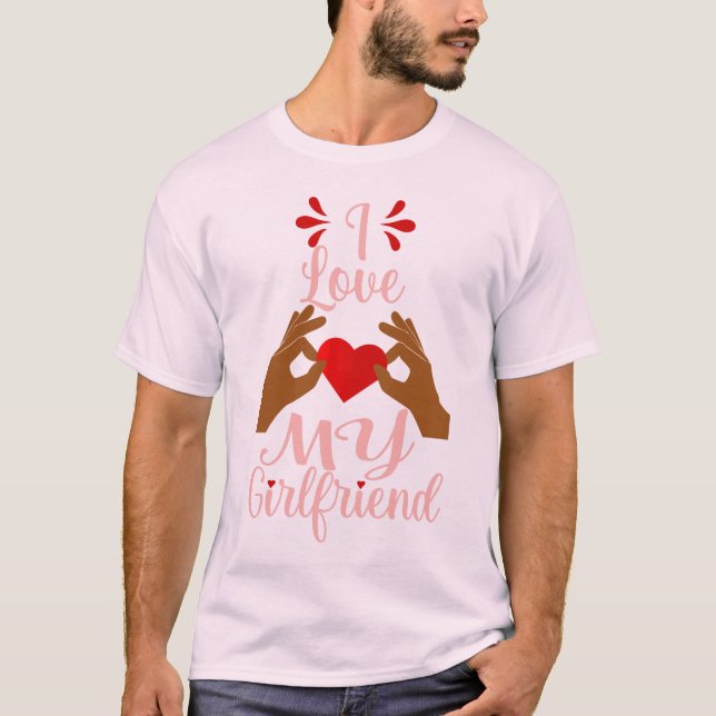 Camiseta o coração africano ama meu namorados de romance na (Frente)