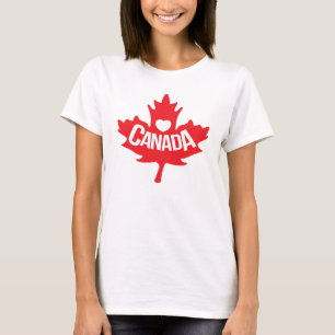 Camiseta O coração ama o t-shirt da folha de bordo de