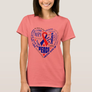 Camiseta O coração congenital Defects palavras do coraç