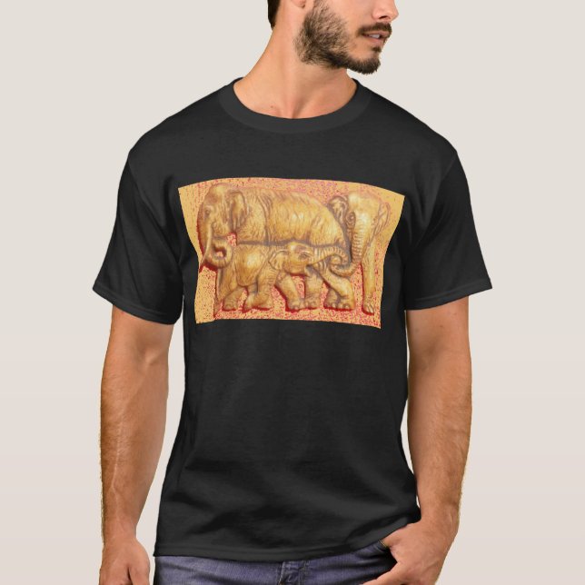 Camiseta O Coração da Herda: Retrato da Família Elefante (Frente)