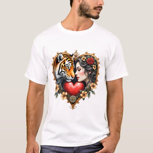 Camiseta O coração da natureza oculta. (Frente)