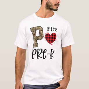 Camiseta O Coração Da Xadrez Vermelha P É Para Crianças Dia