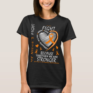 Camiseta O Coração de Fita Niece Sensibilização para a Escl