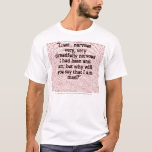 Camiseta O coração do conto dizer de Edgar Allan Poe