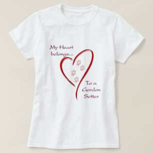 Camiseta O coração do setter de Gordon pertence