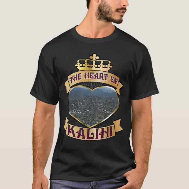 Camiseta O coração do T dos homens de Kalihi (Frente)