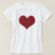 Camiseta O coração dos namorados vermelhos à moda do brilho (Frente do Design)