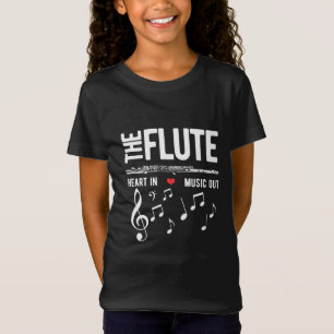 Camiseta O Coração Flute Na Música