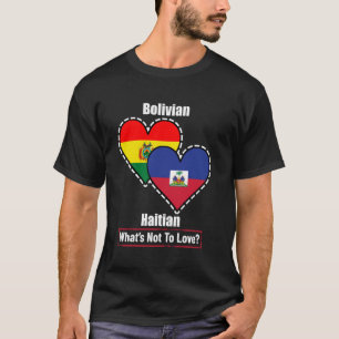 Camiseta O Coração Haitiano Boliviano Passa O Que Não Amar