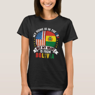 Camiseta O Coração Patriótico Americano Boliviano é da Bolí