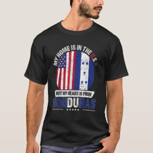 Camiseta O Coração Patriótico Americano Hondurenho é de Hon