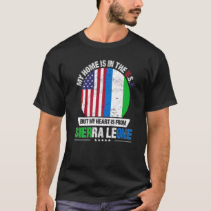 Camiseta O Coração Patriótico Americano Serra Leoa É De Sie