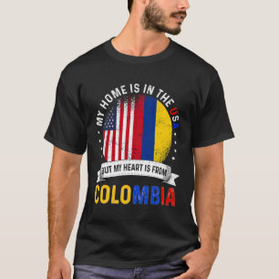 Camiseta O Coração Patriótico Colombiano Americano é da Col