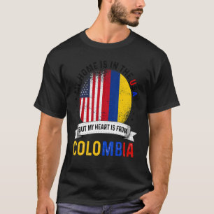 Camiseta O Coração Patriótico Colombiano Americano É Da Col
