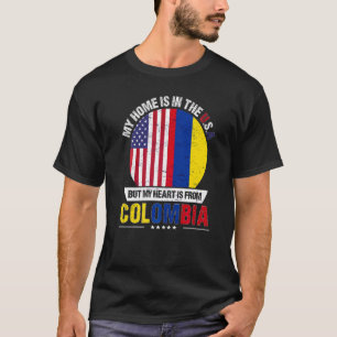 Camiseta O Coração Patriótico Colombiano Americano É Da Col