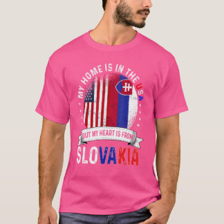 Camiseta O Coração Patriótico Eslovaco Americano É Da Eslov