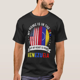 Camiseta O Coração Patriótico Venezuelano Americano É Da Ve
