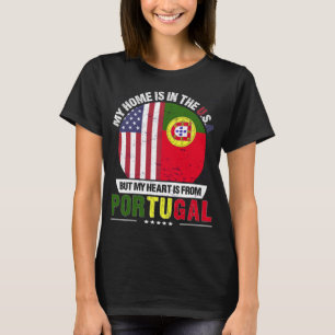 Camiseta O Coração Português-Americano é de Portugal Gr