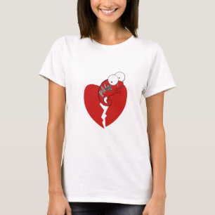 Camiseta O coração quebrado do camaleão/dor