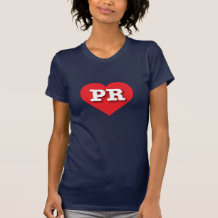 Camiseta O Coração Vermelho de Porto Rico - Eu adoro RP
