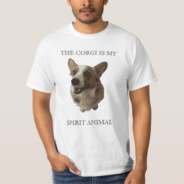 Camiseta O Corgi é meu animal do espírito (Frente)