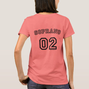 Camiseta O coro cultiva o t-shirt das mulheres do soprano