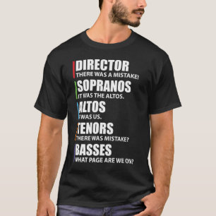 Camiseta O coro de canto do coro engraçado da música